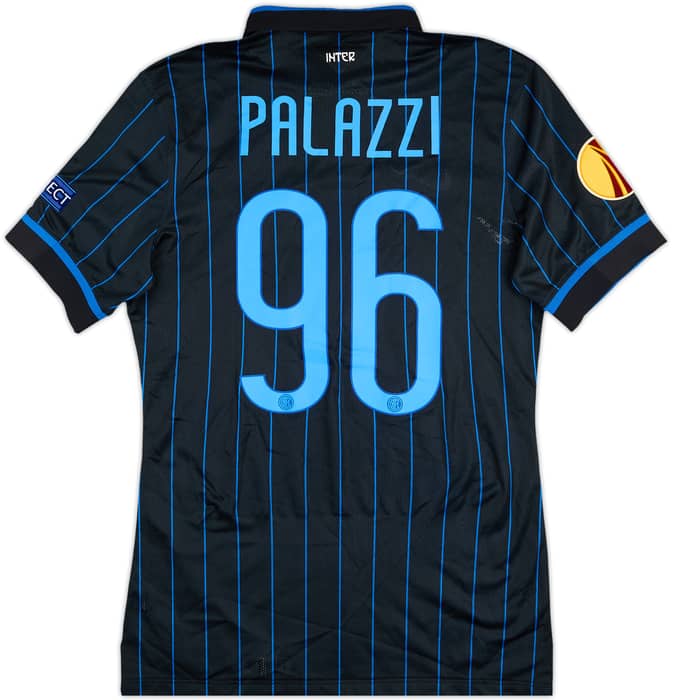2014-15 Inter Milan Match Issue Europa League Home Shirt Palazzi #96