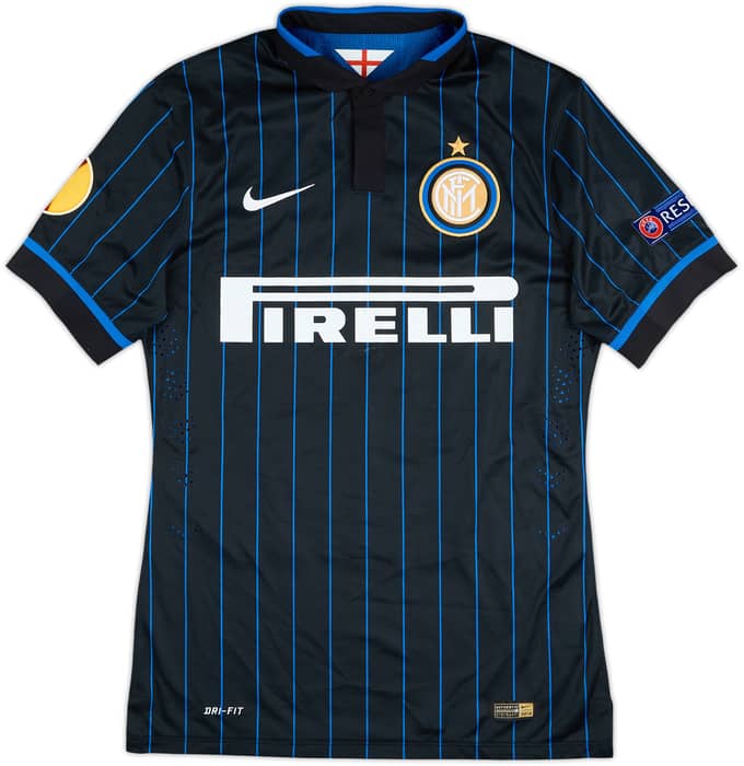 2014-15 Inter Milan Match Issue Europa League Home Shirt Palazzi #96