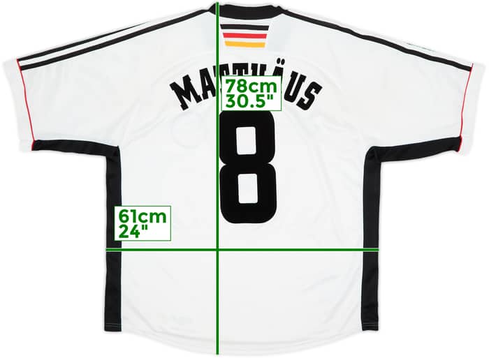 Camiseta de local/entrenamiento de Alemania Matthaus #8 1998-00 - 6/10 - (M)