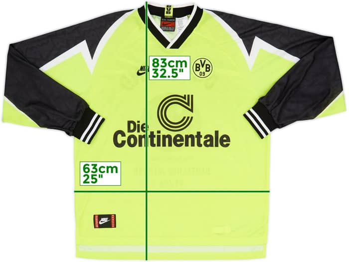1995-96 Borussia Dortmund 'Deutscher Meister' Home L/S Shirt - 8/10 - (XXL)
