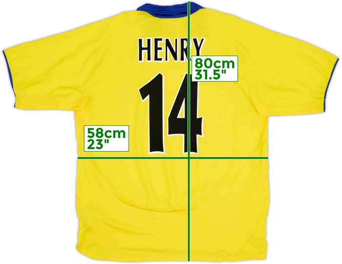 2003-05 Arsenal Away Shirt Henry #14 - 8/10 - (XL)