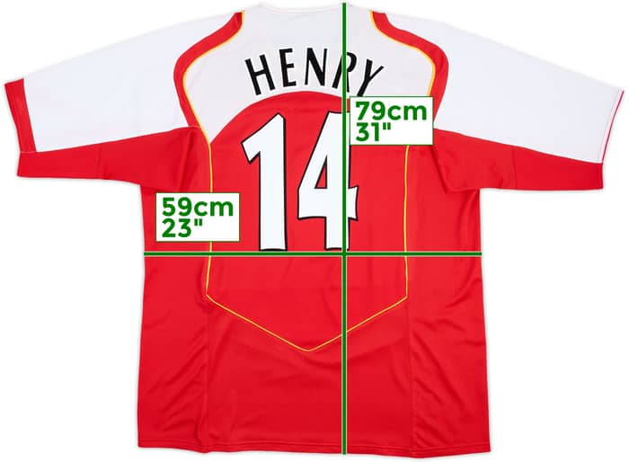 2004-05 Arsenal Camiseta Titular Henry #14 - 10/10 - (XXL)
