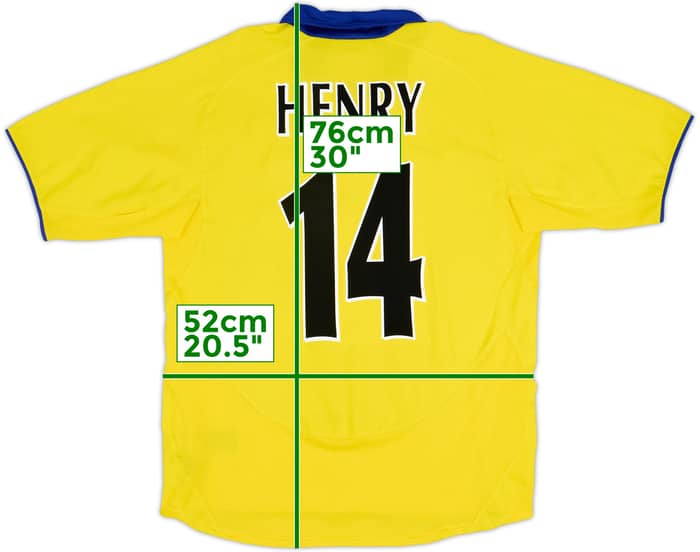 2003-05 Arsenal Away Shirt Henry #14 - 8/10 - (L)