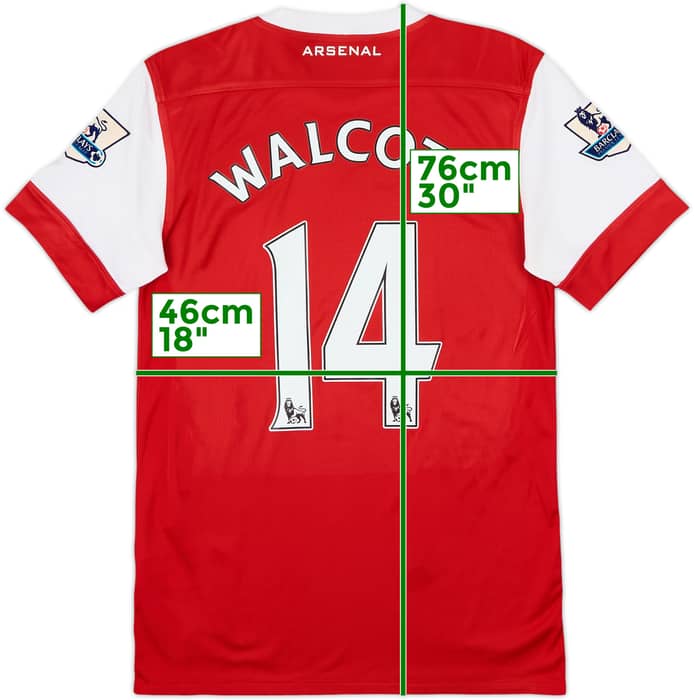 2010-11 Arsenal Home Shirt Walcott #14 - 6/10 - (S)