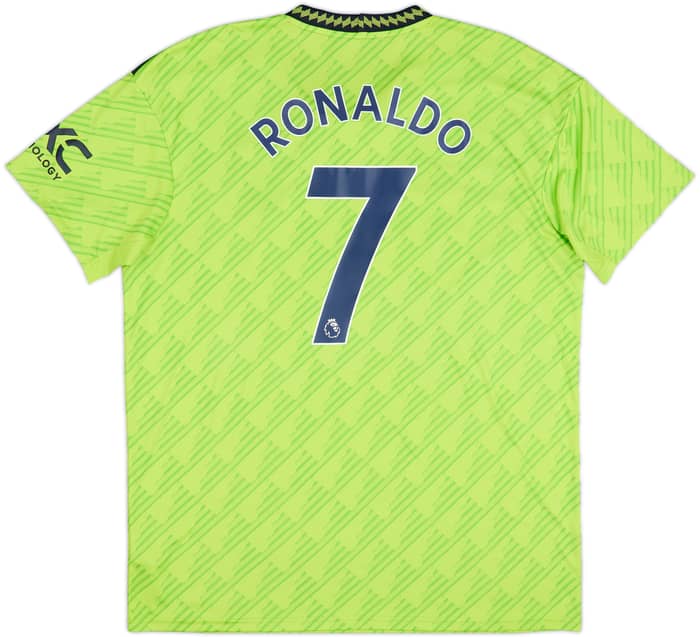 Camiseta de la tercera equipación del Manchester United 2022-23 Ronaldo #7 - 8/10 - (XL)