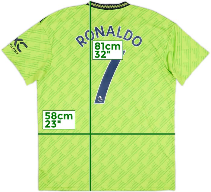 Camiseta de la tercera equipación del Manchester United 2022-23 Ronaldo #7 - 8/10 - (XL)