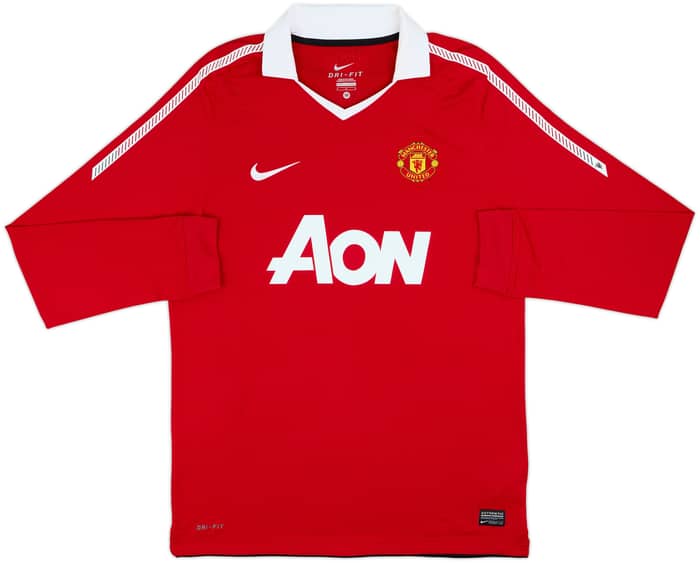 2010-11 Manchester United Home L/S Shirt Rooney #10 - 10/10 - (M)