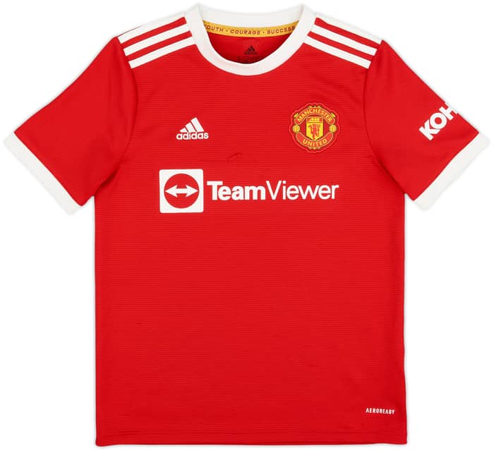 2021-22 Manchester United Home Shirt - 8/10 - (M.Boys)