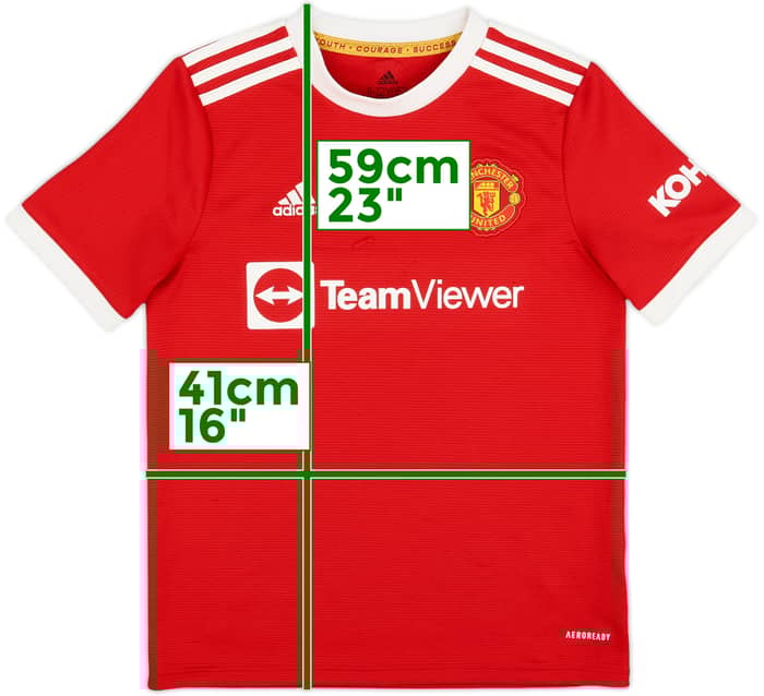 2021-22 Manchester United Home Shirt - 8/10 - (M.Boys)