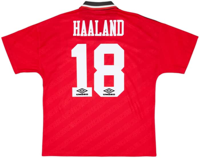 1994-96 Nottingham Forest Home Shirt Haaland #18 - 8/10 - (L)