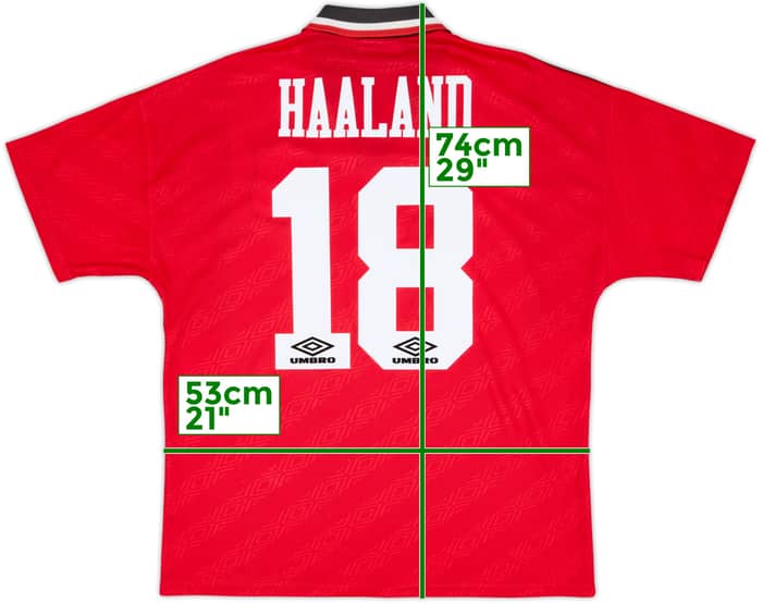 1994-96 Nottingham Forest Home Shirt Haaland #18 - 8/10 - (L)