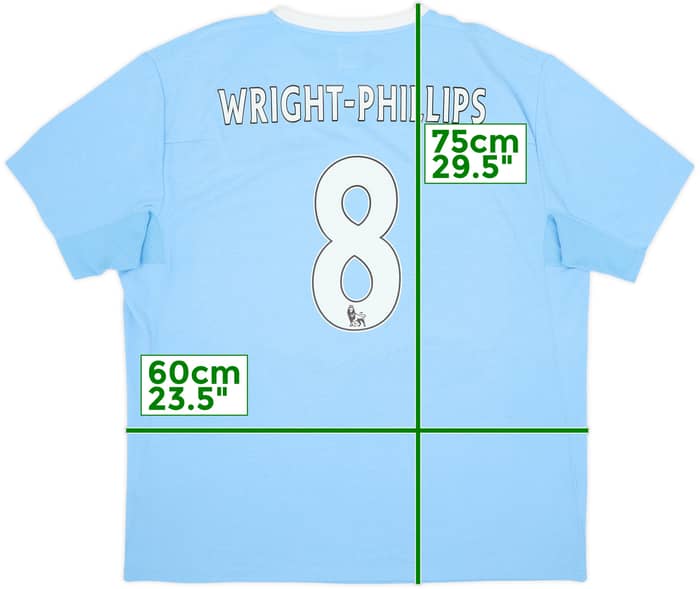 Camiseta de local del Manchester City 2009-10 Wright-Phillips #8 - 8/10 - (XL)