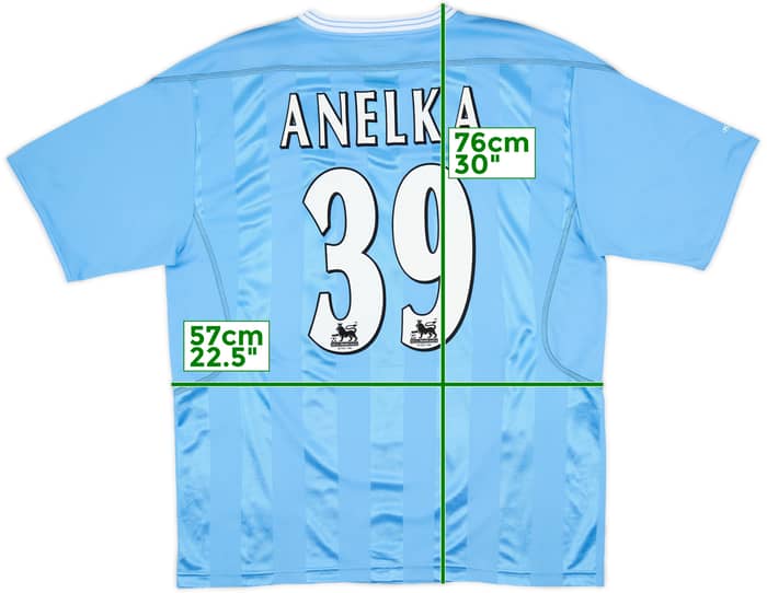 2003-04 Manchester City Home Shirt Anelka #39 - 7/10 - (L)