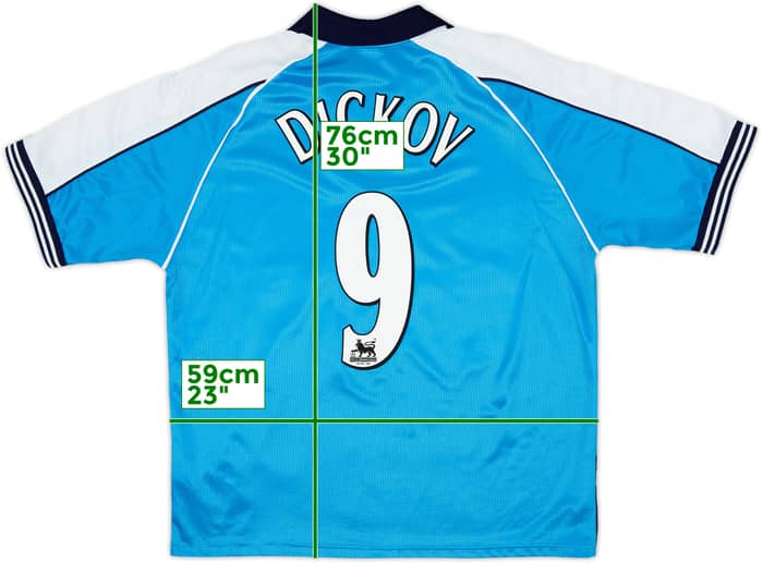 1999-01 Manchester City Home Shirt Dickov #9 - 7/10 - (L)
