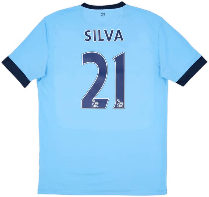 2014-15 Manchester City Home Shirt Silva #21 - 7/10 - (L)