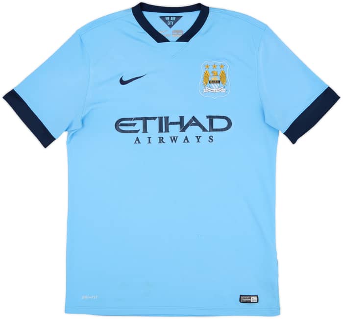 2014-15 Manchester City Home Shirt Silva #21 - 7/10 - (L)