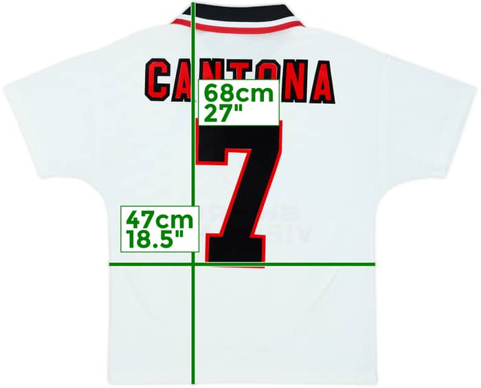 1996-97 Manchester United Away Shirt Cantona #7 - 6/10 - (Y)