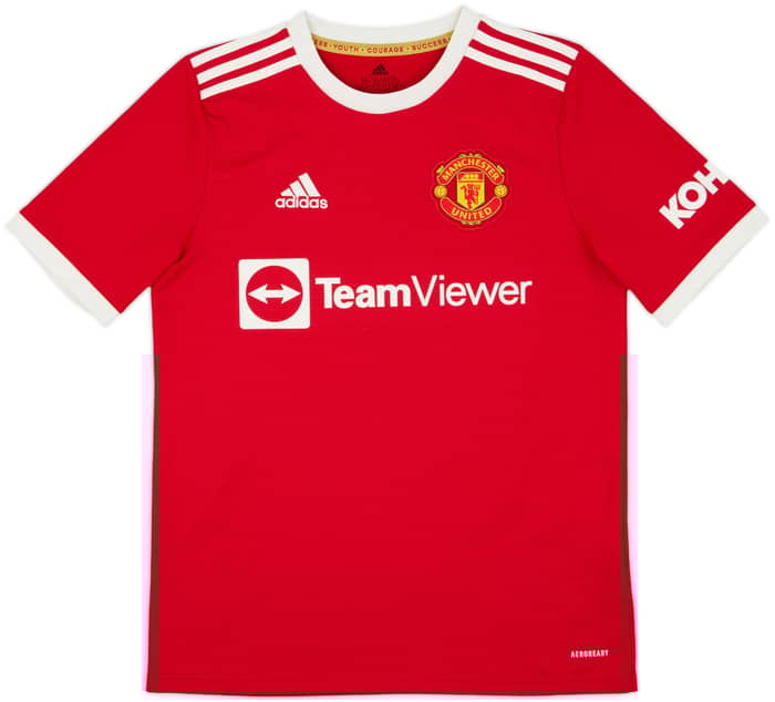 2021-22 Manchester United Home Shirt Ronaldo #7 - 9/10 - (XL.Boys)