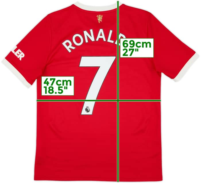 2021-22 Manchester United Home Shirt Ronaldo #7 - 9/10 - (XL.Boys)