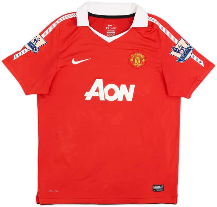 2010-11 Manchester United Home Shirt J.S.Park #13 - 8/10 - (XL.Boys)