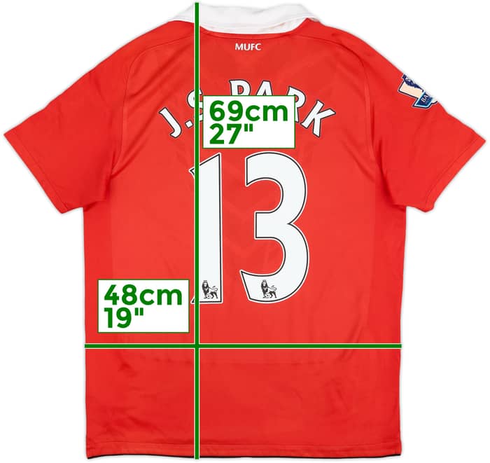 2010-11 Manchester United Home Shirt J.S.Park #13 - 8/10 - (XL.Boys)