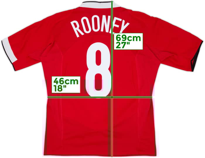 2004-06 Manchester United Home Shirt Rooney #8 - 10/10 - (M)