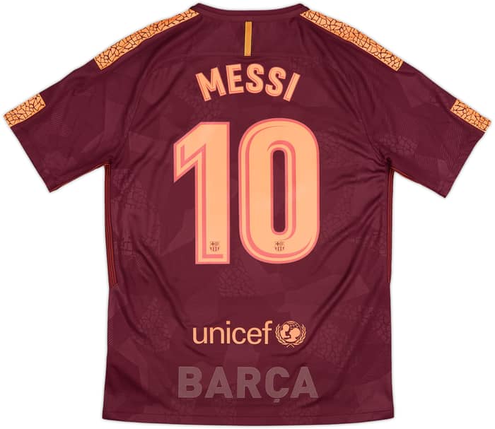 Camiseta de la tercera equipación del Barcelona 2017-18 Messi #10 - 9/10 - (M)