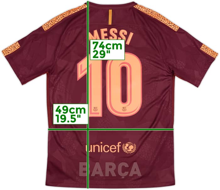 Camiseta de la tercera equipación del Barcelona 2017-18 Messi #10 - 9/10 - (M)