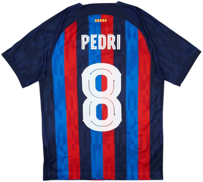 2022-23 Barcelona Home Shirt Pedri #8 - 9/10 - (M)