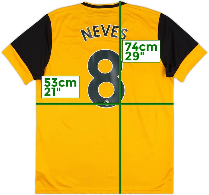 2020-21 Wolves Home Shirt Neves #8 - 6/10 - (L)