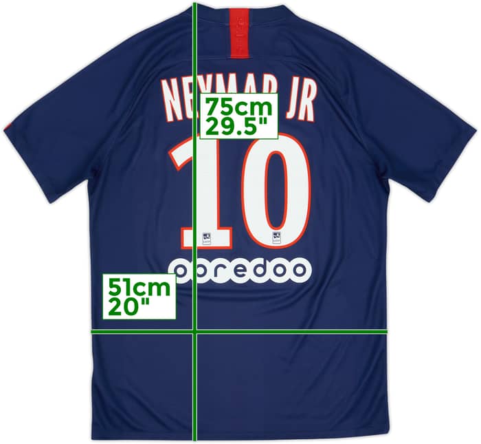 2019-20 Paris Saint-Germain Home Shirt Neymar Jr #10 - 8/10 - (L)