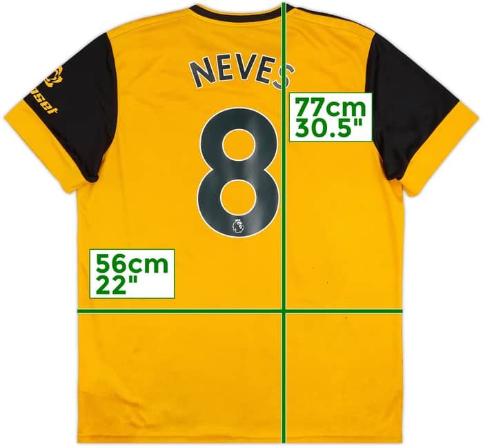 2020-21 Wolves Home Shirt Neves #8 - 6/10 - (XL)