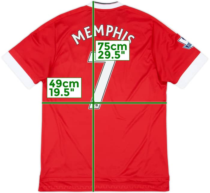 2015-16 Manchester United Home Shirt Memphis #7 - 7/10 - (M)