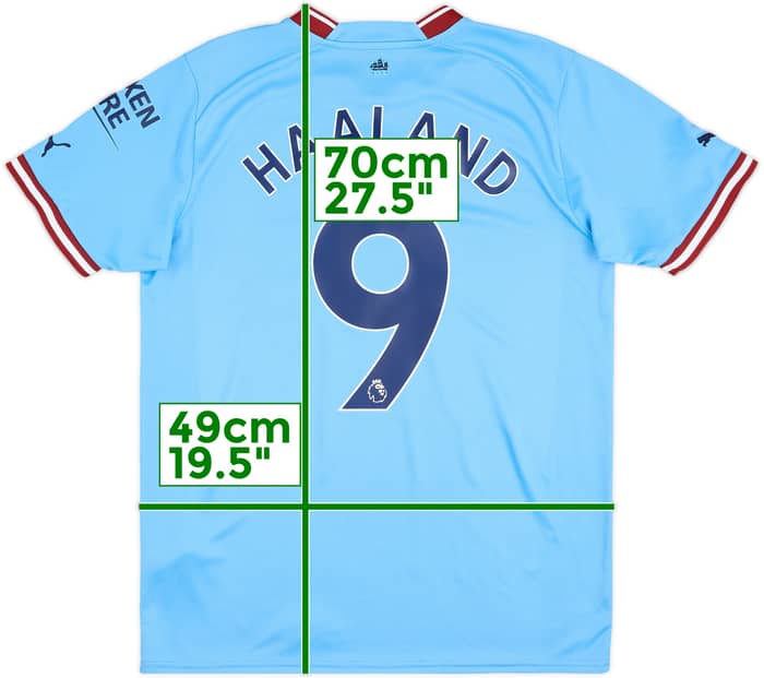 2022-23 Manchester City Home Shirt Haaland #9 - 9/10 - (M)