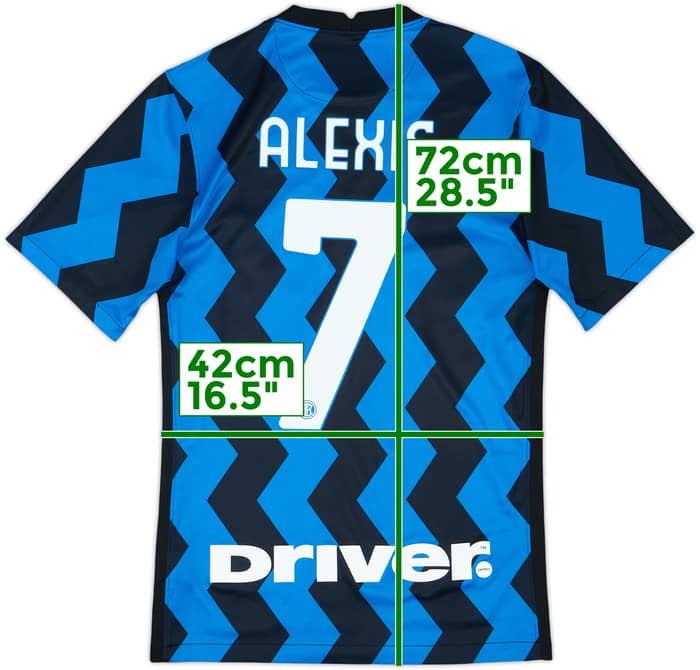 2020-21 Inter Milan Home Shirt Alexis #7 - 8/10 - (XS)