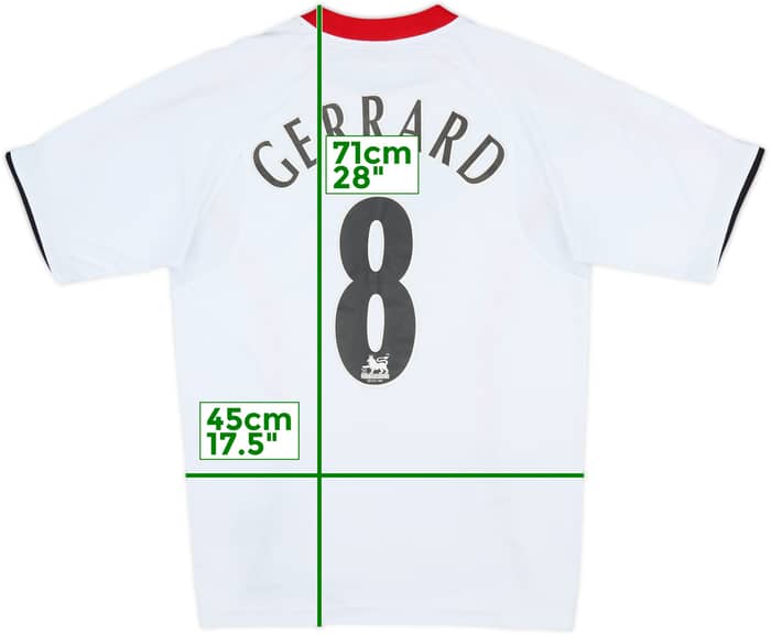 2005-06 Liverpool Away Shirt Gerrard #8 - 9/10 - (S)