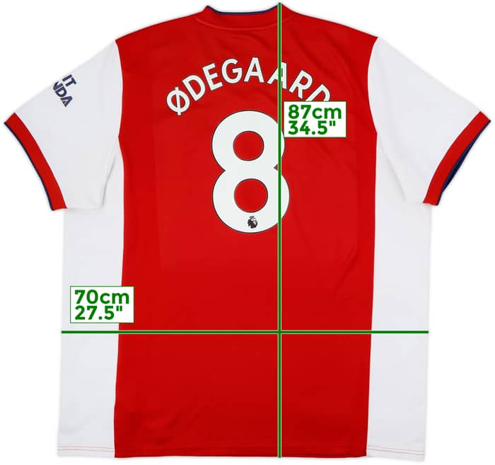 2021-22 Arsenal Home Shirt Odegaard #8 - 9/10 - (3XL)
