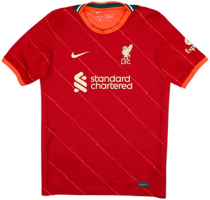 2021-22 Liverpool Home Shirt Thiago #6 - 6/10 - (XL.Boys)