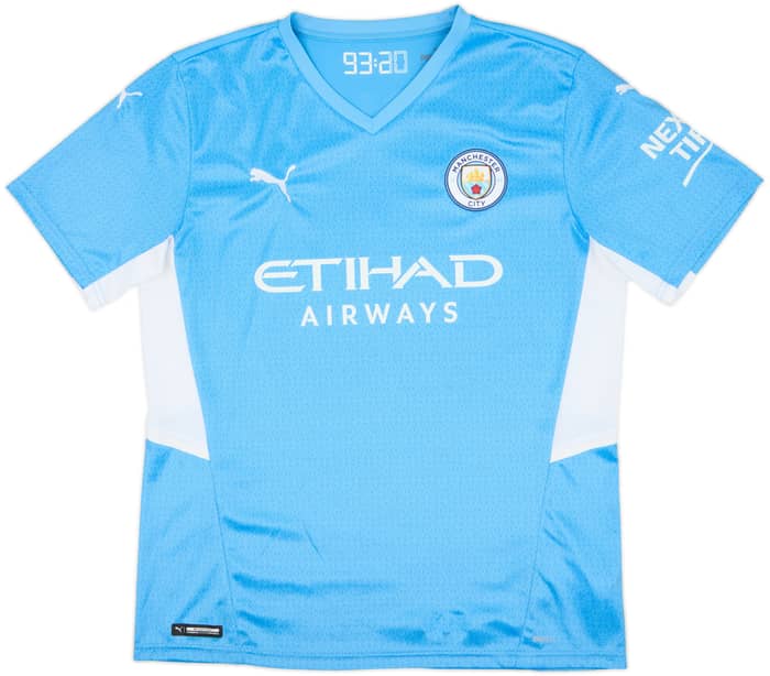 2021-22 Manchester City Home Shirt Sterling #7 - 8/10 - (L)