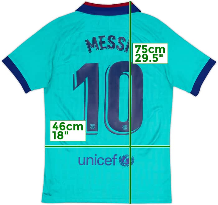 2019-20 Barcelona Tercera Camiseta CL Messi #10 - 9/10 - (S)