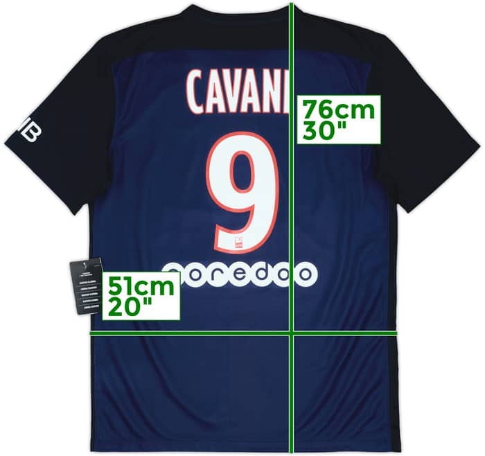 2015-16 Paris Saint-Germain Home Shirt Cavani #9 (M)