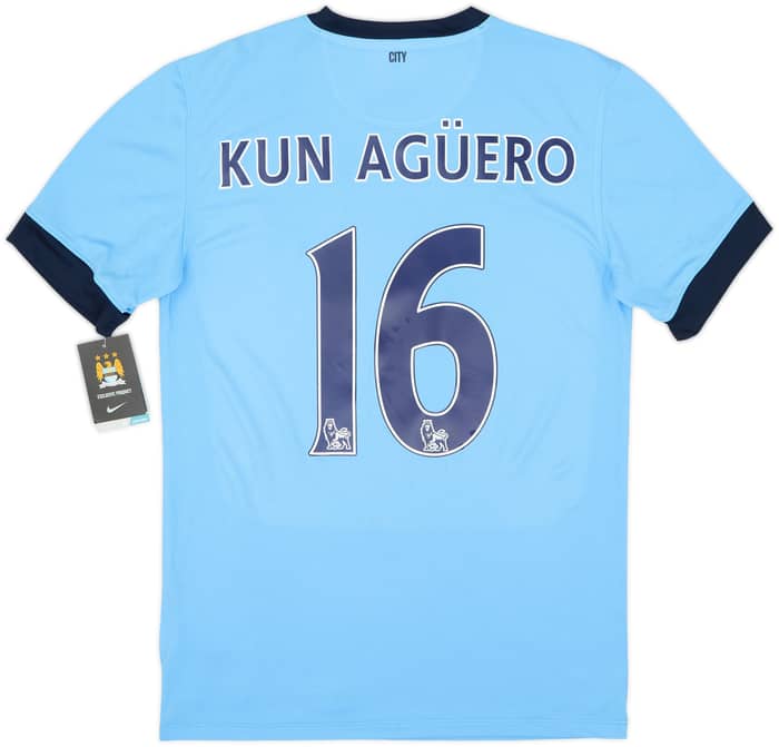 Camiseta de local del Manchester City 2014-15 Kun Aguero #16 (S)