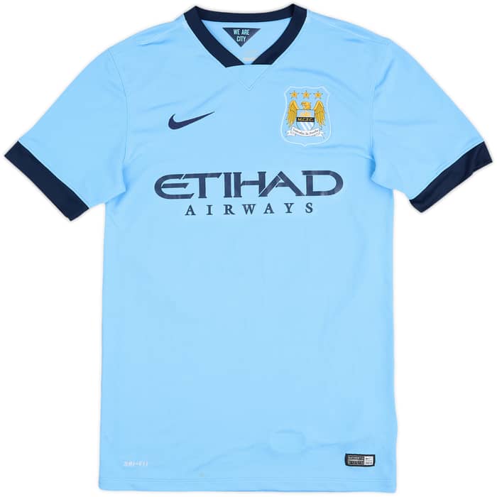 2014-15 Manchester City Home Shirt Silva #21 - 8/10 - (S)