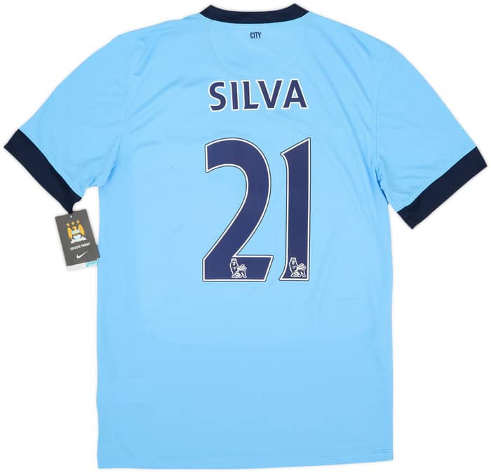 Camiseta de local del Manchester City 2014-15 Silva #21 (S)