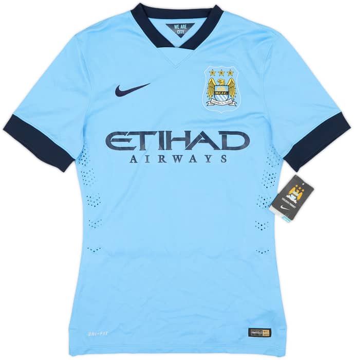 Auténtica Camiseta de local del Manchester City 2014-15 Silva #21 (S)