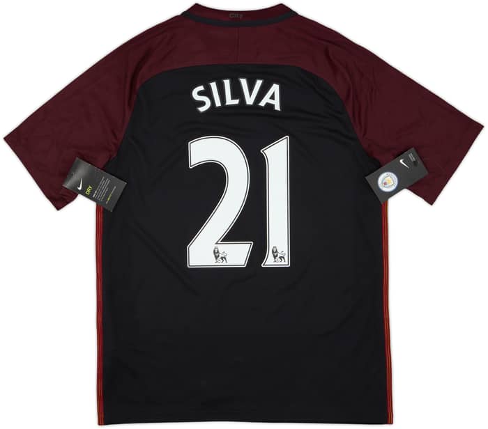 2016-17 Manchester City Away Shirt Silva #21 (M)