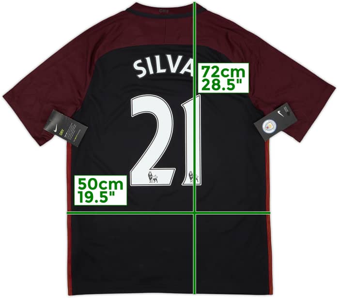 2016-17 Manchester City Away Shirt Silva #21 (M)