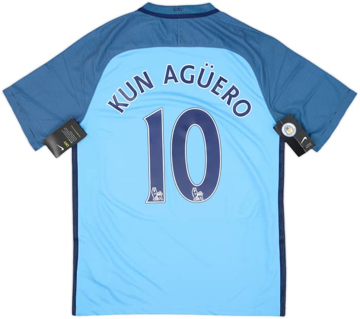 2016-17 Manchester City Home Shirt Kun Aguero #10 (M)