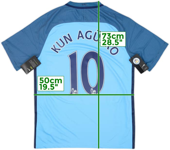 2016-17 Manchester City Home Shirt Kun Aguero #10 (M)