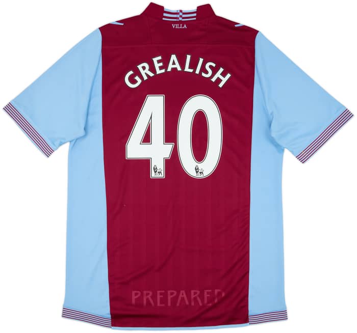 2013-14 Aston Villa Home Shirt Grealish #40 - 8/10 - (XXL)